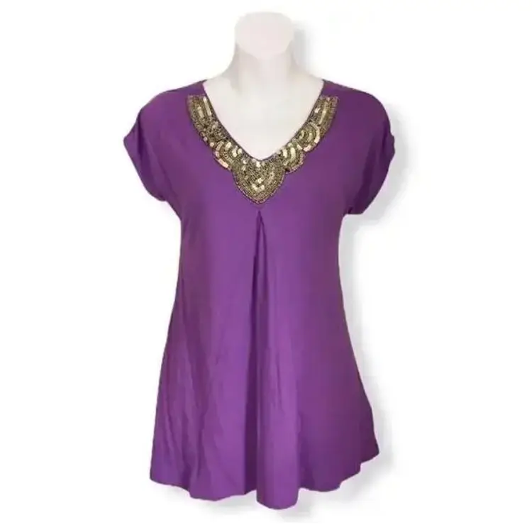 Apt. 9 Sequin Embellished Top - Medium