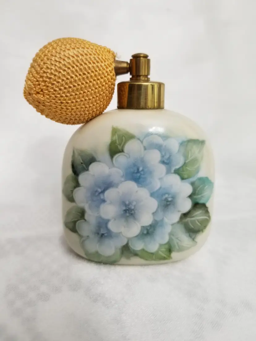 #110 Vintage Hand-Painted Porcelain Perfume Atomizer