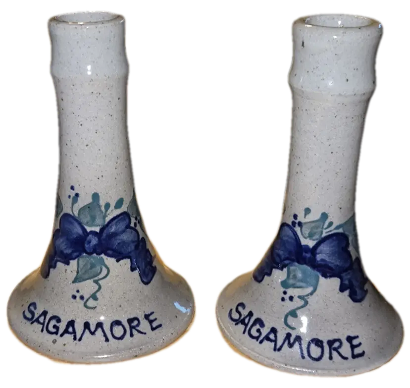 Great Bay Pottery Candlestick Holders Sagamore 5.25"