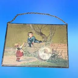 06. Framed Ready To Hang Vintage Postcard Titled Spring Sprung.