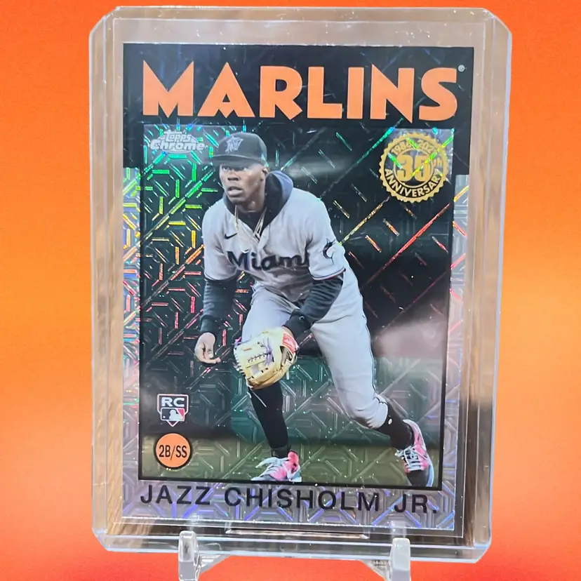 2021 Topps Update Jazz Chisholm RC Silver Pack Mojo Refractor 86C-29