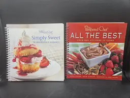Pampered Chef Cookbooks All the Best & Simply Sweet Food Recipes Spiral Bound