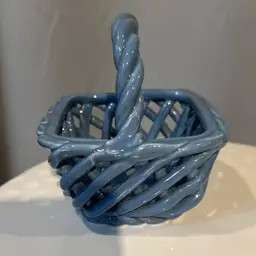 Small Ceramic Woven Basket