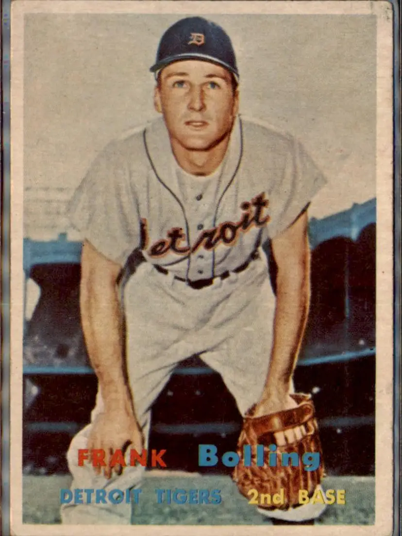 1957 Topps #325 Frank Bolling - ( pk1 ) - Detroit Tigers