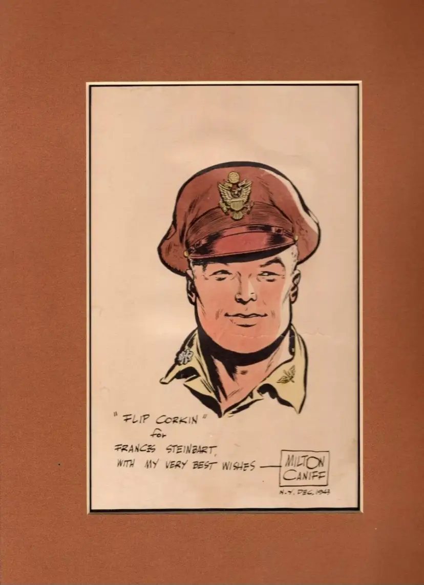 Milton Caniff - Flip Corkin from Terry and the Pirates Hand Colored Dec. 1943