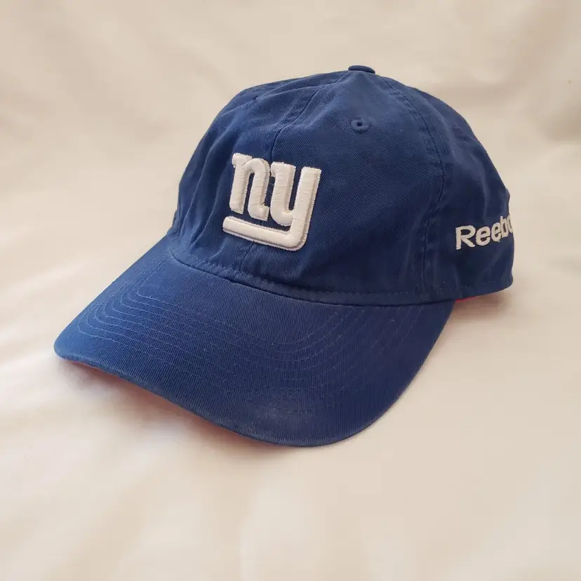 New York Giants NFL Ballcap Reebok Blue Relaxed Slouch Adult Adjustable READ