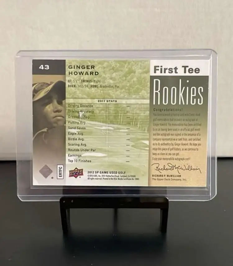 Ginger Howard 2012 SP Game Used #/199