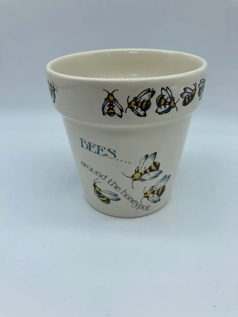 "Bees Around the Honeypot" Ceramic Honeypot