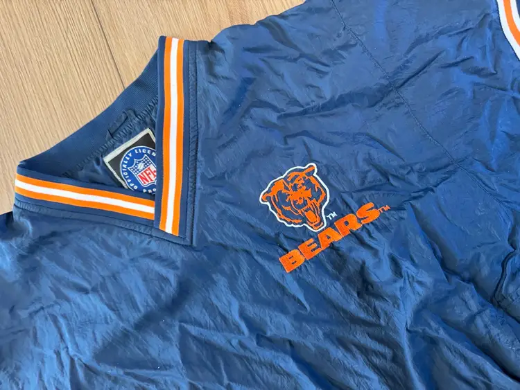 VINTAGE CHICAGO BEARS  NFL  PULLOVER JACKET BY NFL YOUTH LARGE 14/16