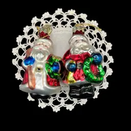 Vintage Thomas Pacconi Set of 2 Christmas Ornaments 2002   3” - 3.5” tall