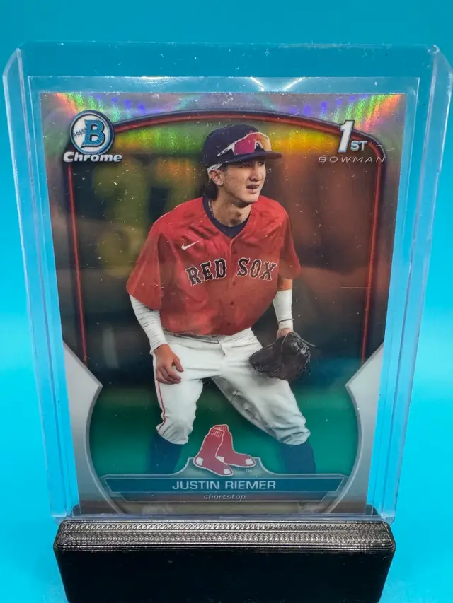 Justin Riemer 1st Bowman Chrome Refractor Boston Red Sox