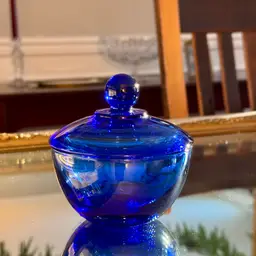 Vintage Anchor Hocking Cobalt Blue Lidded Bowl