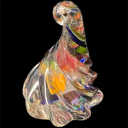 #16 GG David Goldhagen Signed Glass Sculpture Paperweight Titled “Kisses”