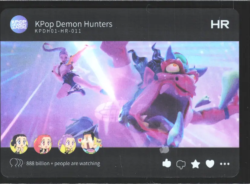 Rumi Blasts a Demon Battle Scene KPop Demon Hunters Trading Card HR-011