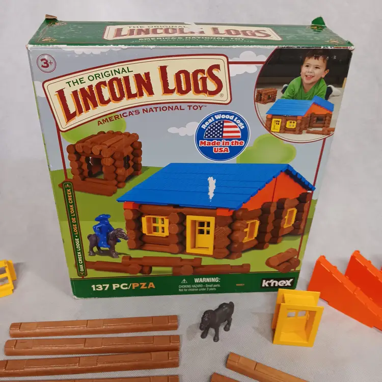 Lincoln Logs Oak Creek Lodge 135 of 137 Pcs In Original Box