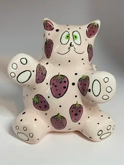 Bella Casa By Ganz MeowBerry Cat Piggy Bank, 5.25" Tall