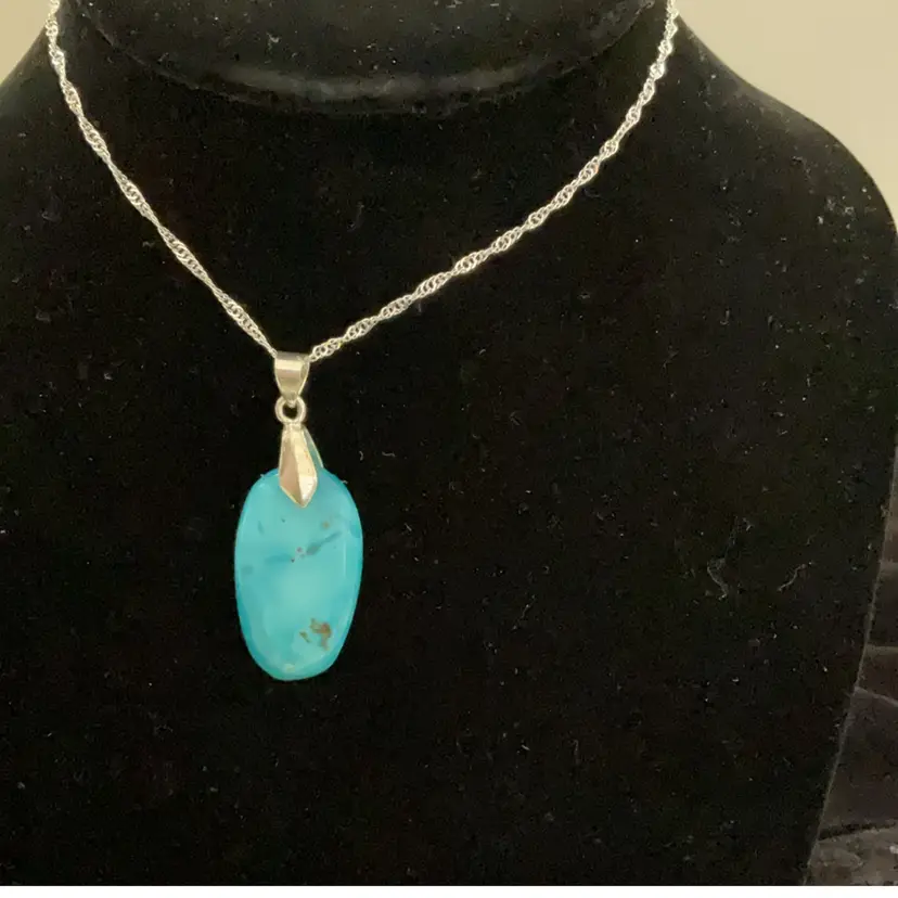 Real Turquoise Pendant Made By Me