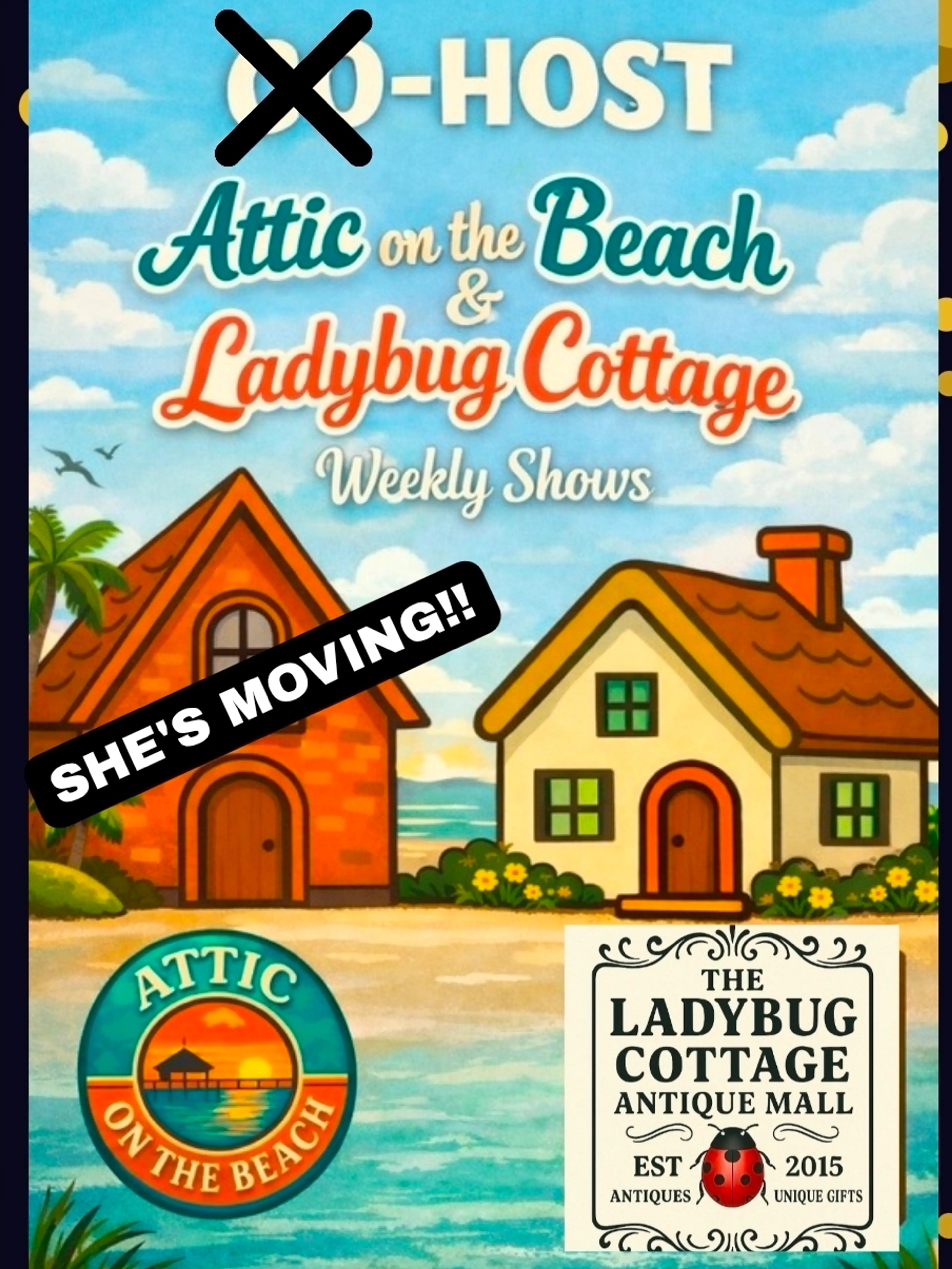 🐞🐬 Ladybug Cottage & Attic on the Beach 🐬🐞