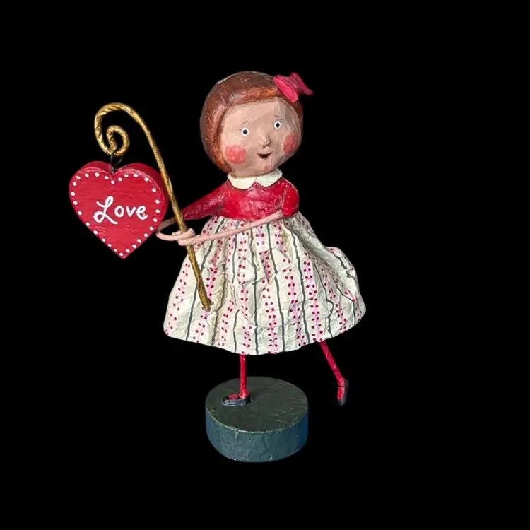 Vintage Folk Art Lori Mitchell “Old Fashioned Love” Figurine 6.5”
