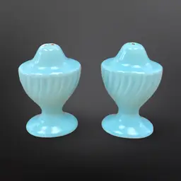 Vintage Franciscan Coronado Aqua Swirl Salt & Pepper Shakers