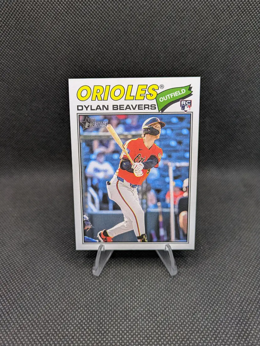 2026 Topps Heritage Dylan Beavers Rookie (RC) #48 - Baltimore Orioles