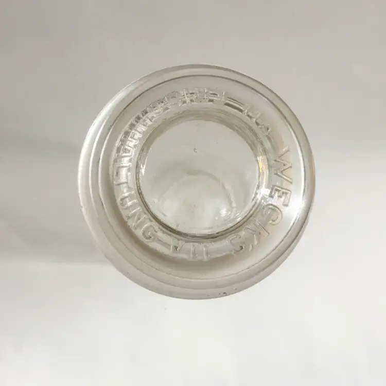 Vintage Schutzmarke J.W. Frischhaltung Weck's 1 Liter Glass Fruit Jar 11A Lid