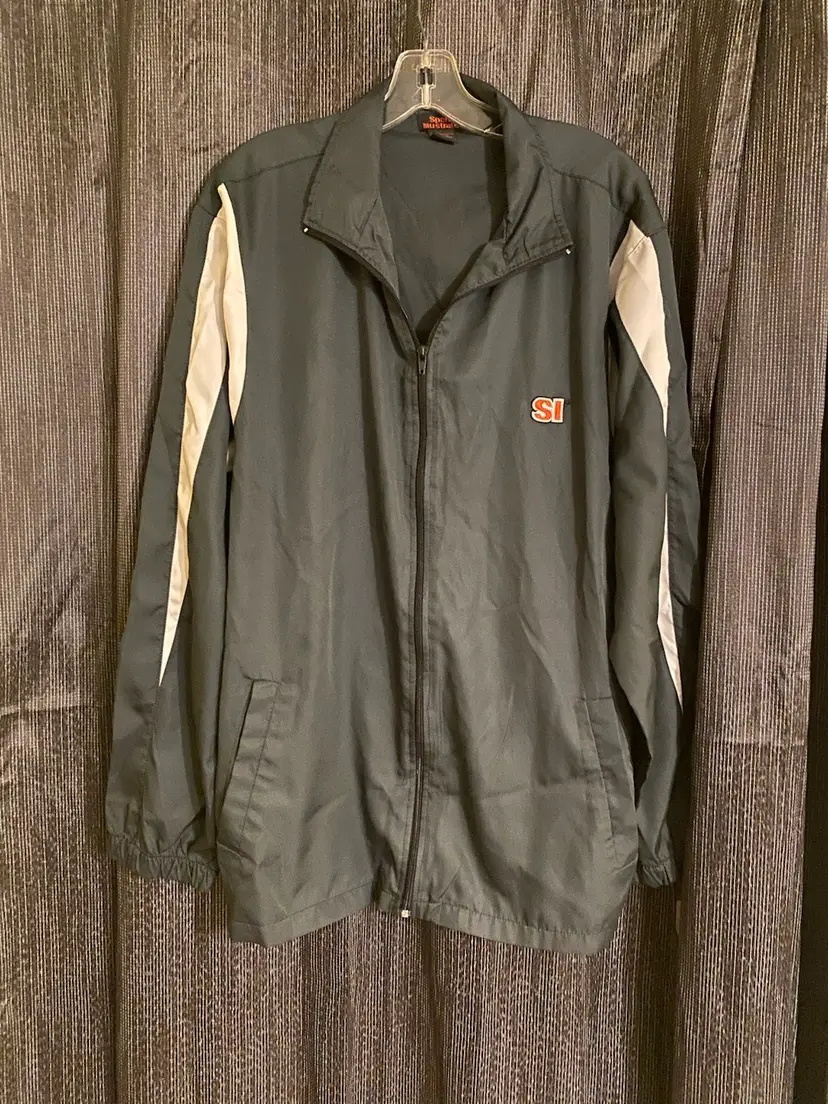Sports Illustrated Men's Size 2XL Gray Zip-Up Windbreaker Jacket
