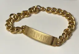 Vintage Speidel U.S.A.  #1 PAPA 8” Cubin Link Bracelet!