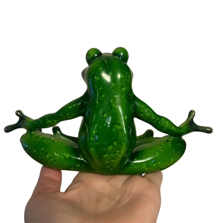Resin Meditation Frog Figurine