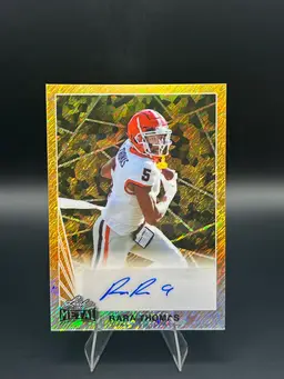 2024 Leaf Metal Rara Thomas Gold Shimmer Refractor 1/1 Auto RC Troy Trojans