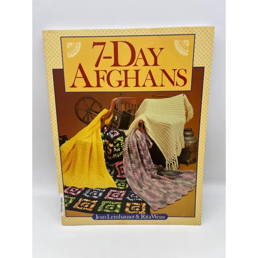 7 Day Afghans Crochet Knitting Pattern Book Jean Leinhauser