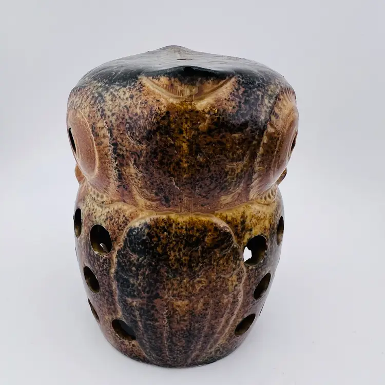 Vintage Ceramic Owl Luminary 4”