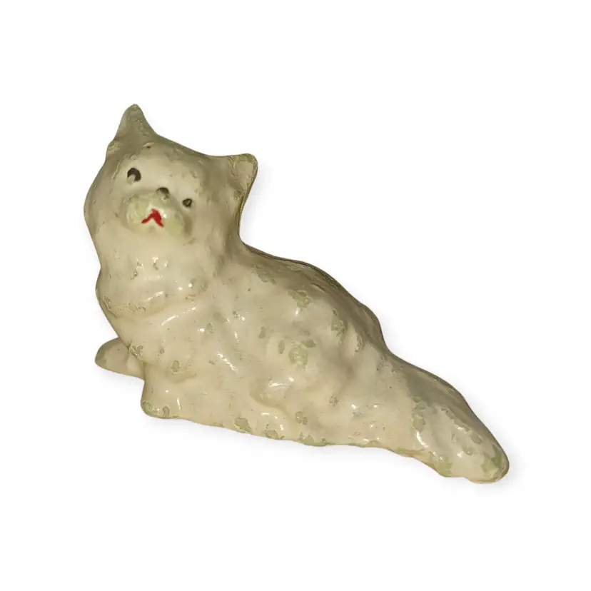 Vintage Persian Porcelain Cat Derpy 2.5 in