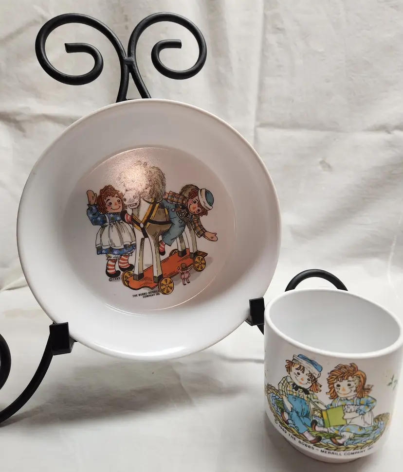 Oneida Raggedy Ann and Andy Bowl and Cup