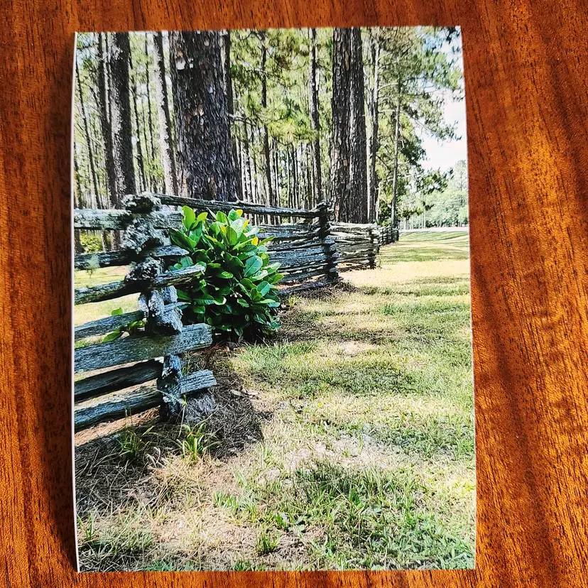 Photograph Of Wooden Fence 5x7