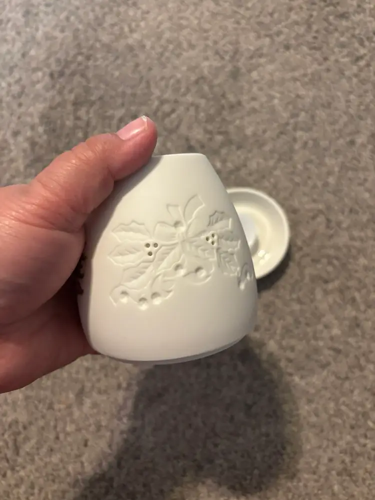 Spode Christmas Tree Lithopane Votive Holder-matte Finish