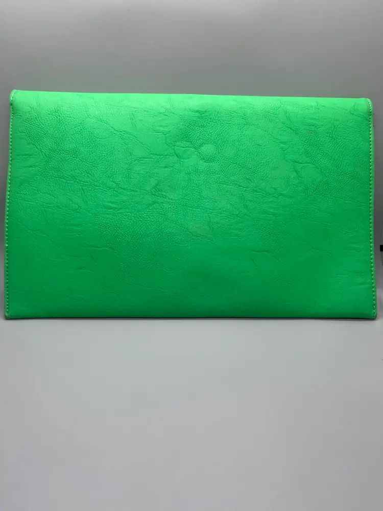 Kelly Green clutch with skull