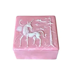 Incolay Vintage Unicorn Trinket Box -3.5x3.5x2”