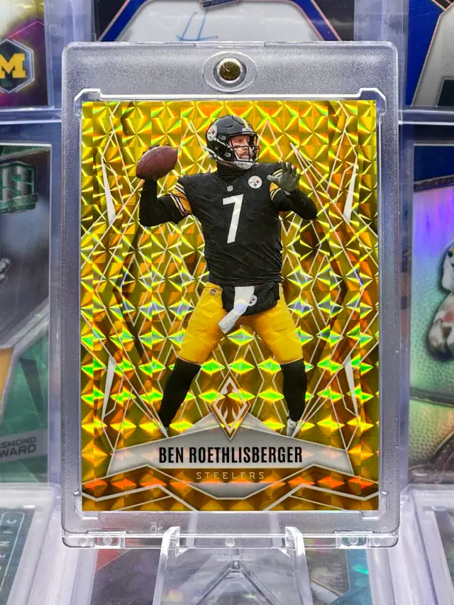 Ben Roethlisberger 2025 Phoenix COLOR MATCH Yellow Mosaic Prizm /185 SP Pittsburgh Steelers