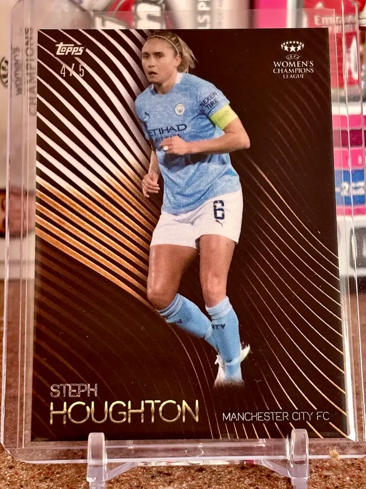 Steph Houghton 2021 Topps On Demand Knockout Orange /5 Rookie RC Man City England