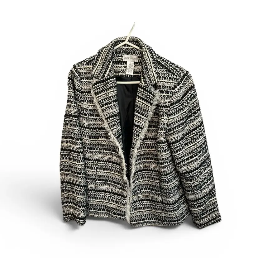 Drapers & Damons Jacket Womens Medium Tweed Metallic Grannycore Blazer