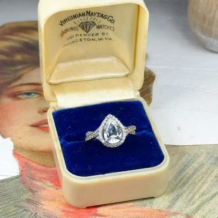 Sterling Silver Teardrop Ring Size 7