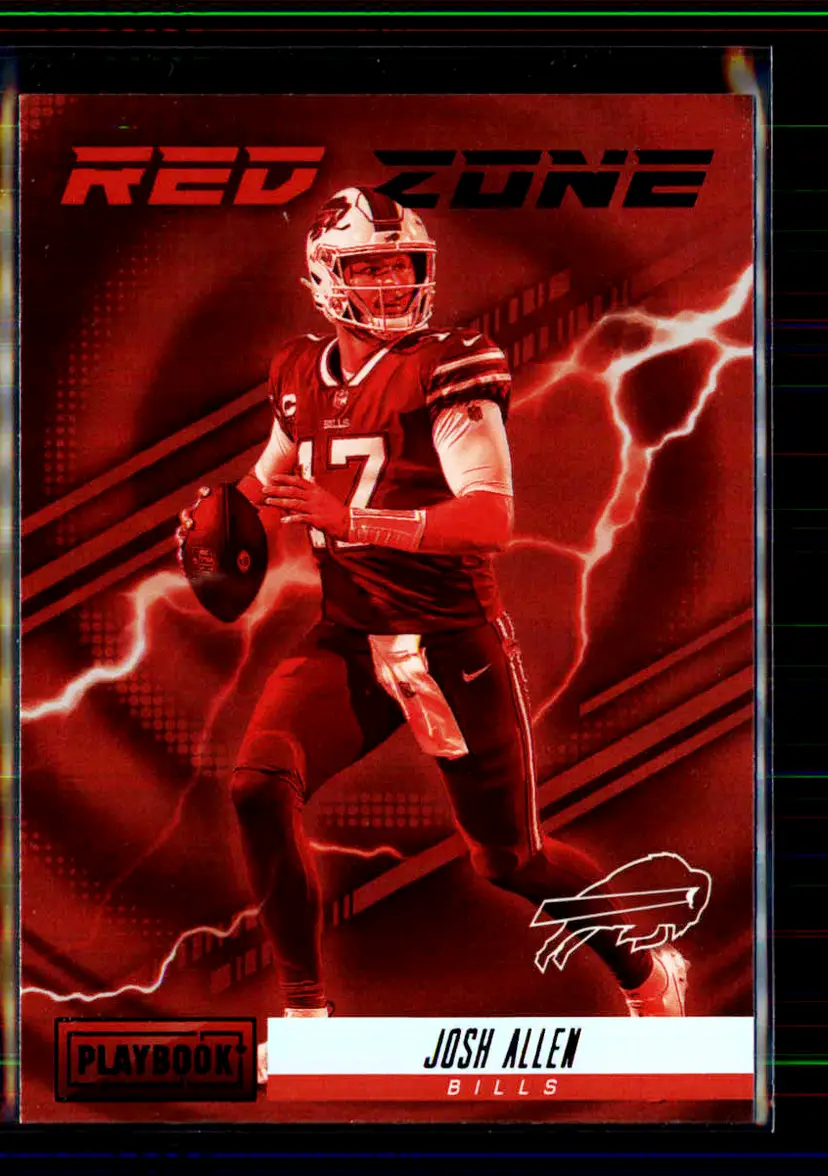 Josh Allen 2022 Panini Playbook Red Zone #RZ-1 - Buffalo Bills - (151-96)