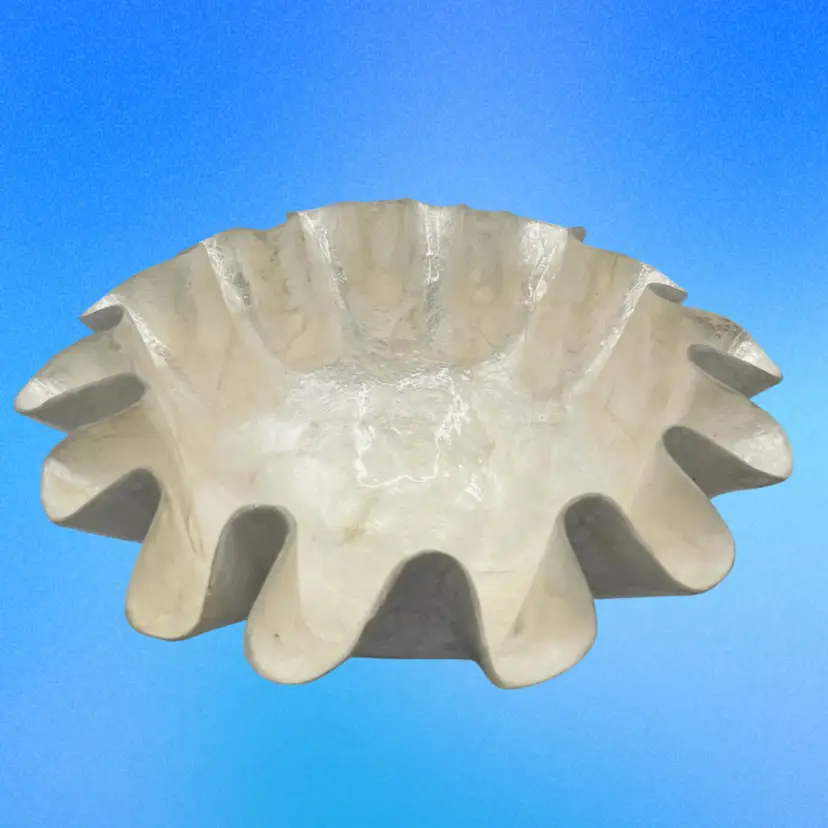 Summer - Large Pearlescent Capiz Shell Ruffle Bowl