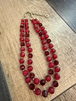 Vintage Lisner Glass & Plastic Beaded Necklace