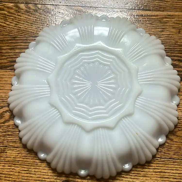 Milk glass Deviled Egg Plate