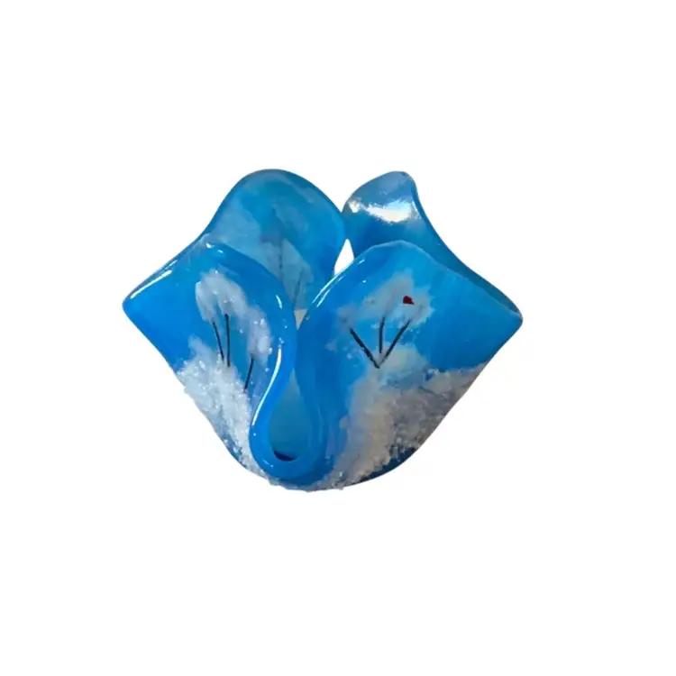Art Glass Handkerchief Candle Holder