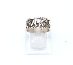 Lloyd Becenti Navajo Dine' sterling silver Horse story teller size 12 band ring 5.76g