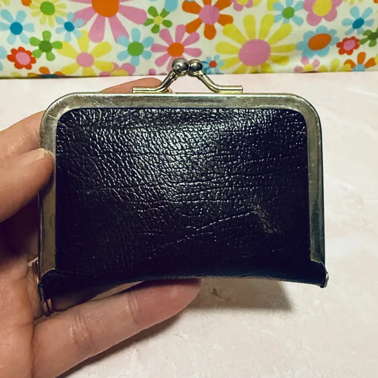 Vintage Brown Leather Travel Sewing Kit Coin Purse Style