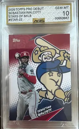 Sebastian Walcott 2025 Topps Pro Debut Stars of MiLB #STAR-22 AGS 10
